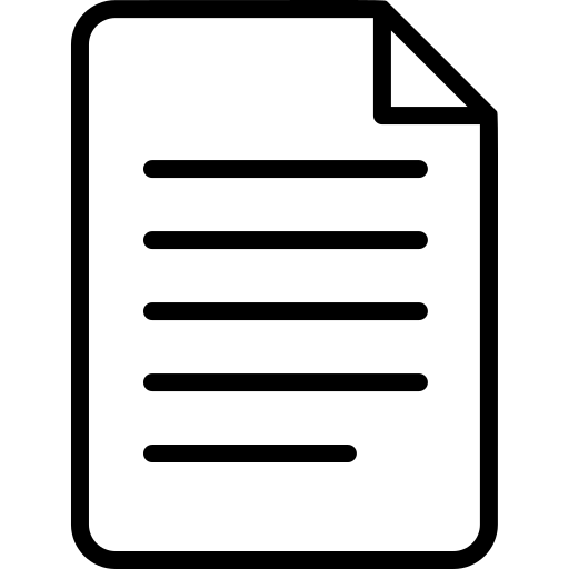 Paper document with horizontal text lines